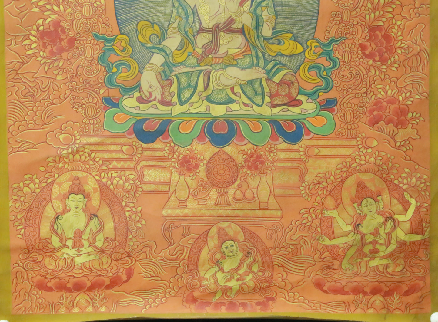 An Exquiste Painted Gold White Tara Thangka