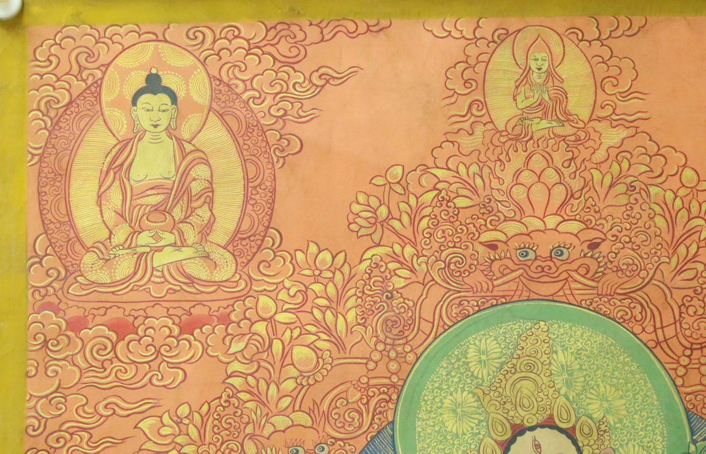 An Exquiste Painted Gold White Tara Thangka