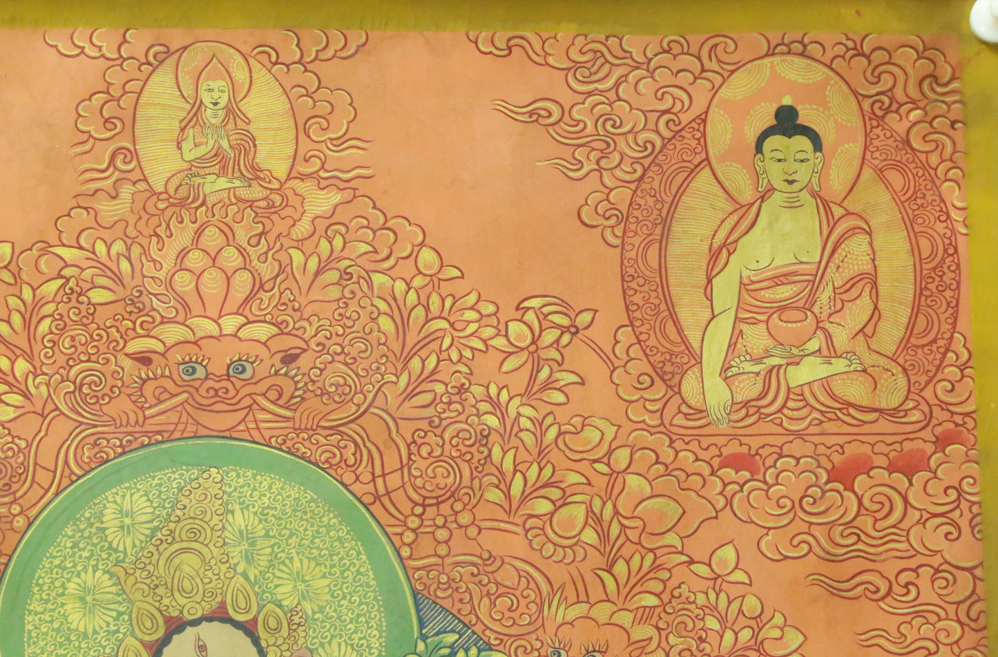 An Exquiste Painted Gold White Tara Thangka