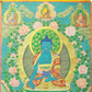 An Exquiste Painted Gold Gautama Buddha Thangka