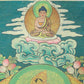 An Exquiste Painted Gold White Tara Thangka