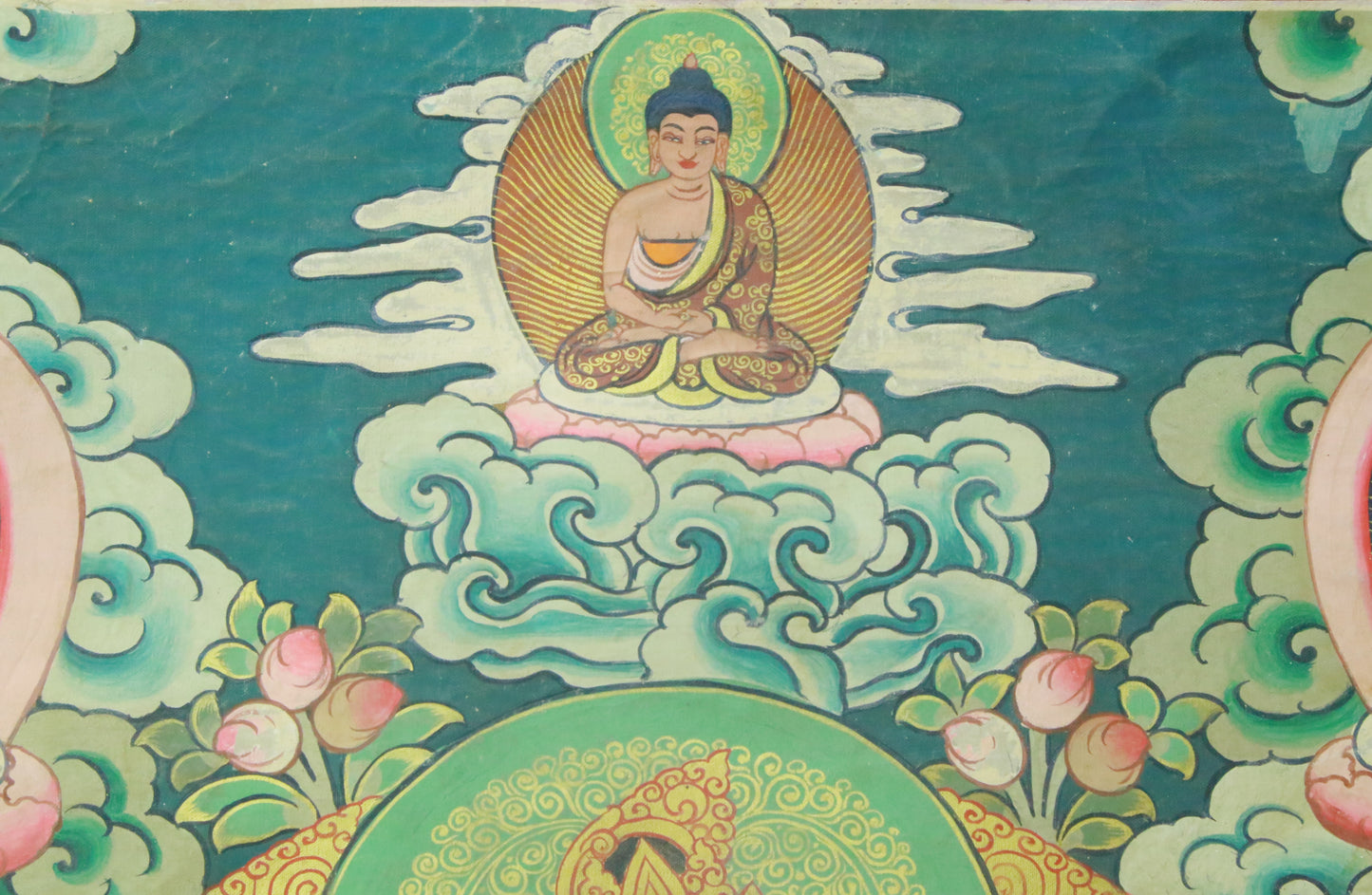 An Exquiste Painted Gold White Tara Thangka