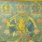 An Exquiste Painted Gold Manjusri Thangka