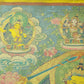 An Exquiste Painted Gold Manjusri Thangka