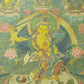 An Exquiste Painted Gold Manjusri Thangka