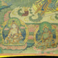 An Exquiste Painted Gold Manjusri Thangka