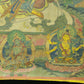 An Exquiste Painted Gold Manjusri Thangka