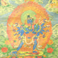 An Exquiste Painted Gold Yidam Thangka