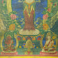 An Exquiste Painted Gold Four-Armed Avalokiteshvara Thangka