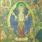 An Exquiste Painted Gold Four-Armed Avalokiteshvara Thangka