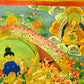 An Exquiste Painted Gold Yidam Thangka