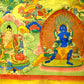 An Exquiste Painted Gold Yidam Thangka