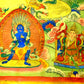 An Exquiste Painted Gold Yidam Thangka