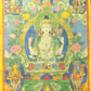 An Exquiste Painted Gold Four-Armed Avalokiteshvara Thangka