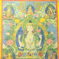 An Exquiste Painted Gold Four-Armed Avalokiteshvara Thangka