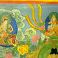 An Exquiste Painted Gold Four-Armed Avalokiteshvara Thangka