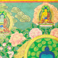 An Exquiste Painted Gold Gautama Buddha Thangka