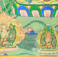 An Exquiste Painted Gold Gautama Buddha Thangka