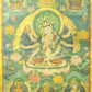 An Exquiste Painted Gold Vajra Yogini Thangka