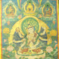 An Exquiste Painted Gold Vajra Yogini Thangka