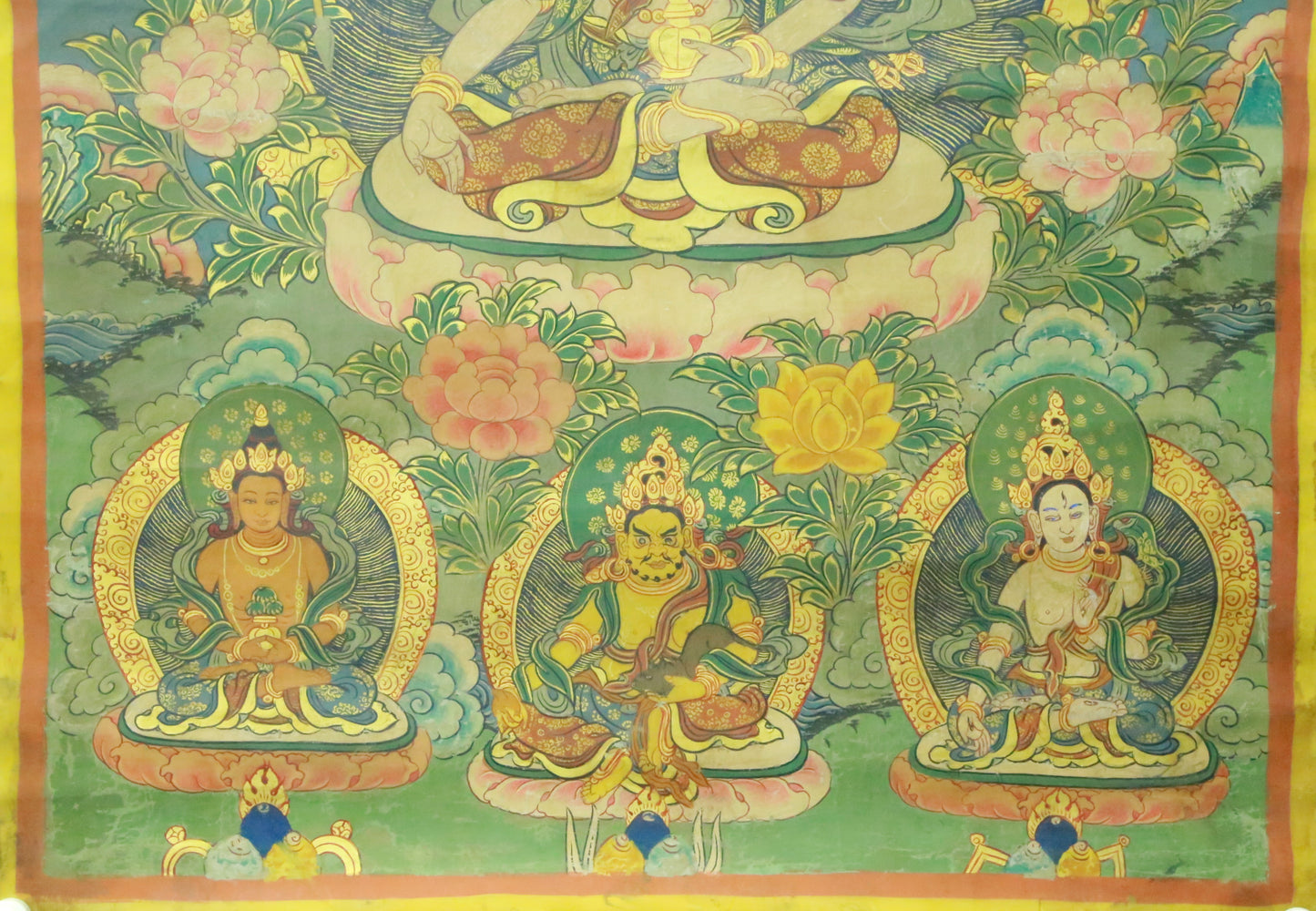 An Exquiste Painted Gold Vajra Yogini Thangka