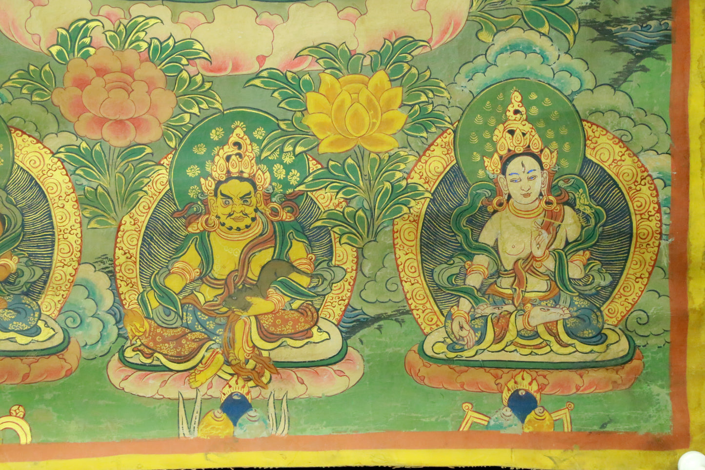 An Exquiste Painted Gold Vajra Yogini Thangka