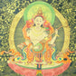 An Exquiste Painted Gold Avalokiteshvara Thangka