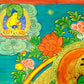 An Exquiste Painted Gold Green Tara Thangka