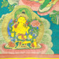 An Exquiste Painted Gold Green Tara Thangka