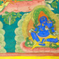 An Exquiste Painted Gold Green Tara Thangka