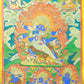 An Exquiste Painted Gold Vajra Thangka