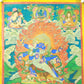 An Exquiste Painted Gold Vajra Thangka