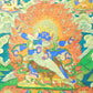 An Exquiste Painted Gold Vajra Thangka