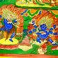 An Exquiste Painted Gold Vajra Thangka