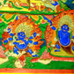 An Exquiste Painted Gold Vajra Thangka