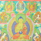 An Exquiste Painted Gold Gautama Buddha Thangka