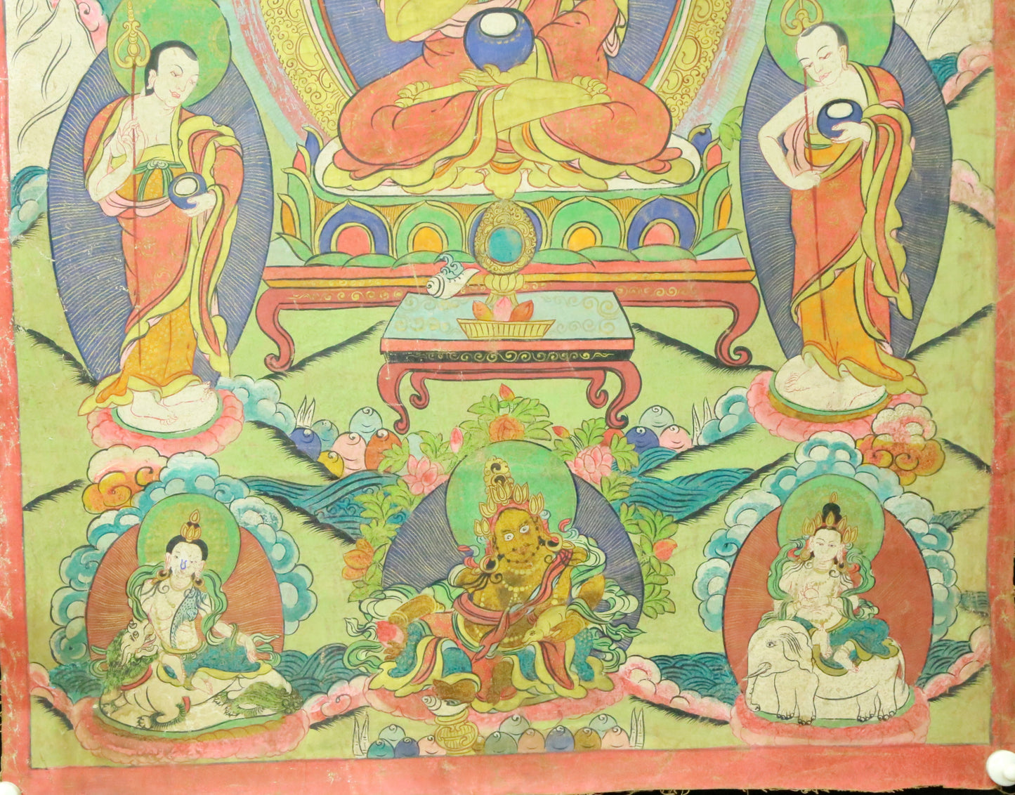 An Exquiste Painted Gold Gautama Buddha Thangka