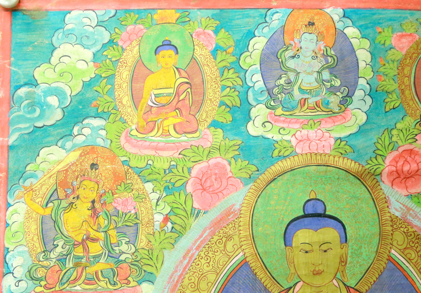 An Exquiste Painted Gold Gautama Buddha Thangka