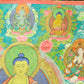 An Exquiste Painted Gold Gautama Buddha Thangka