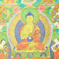 An Exquiste Painted Gold Gautama Buddha Thangka