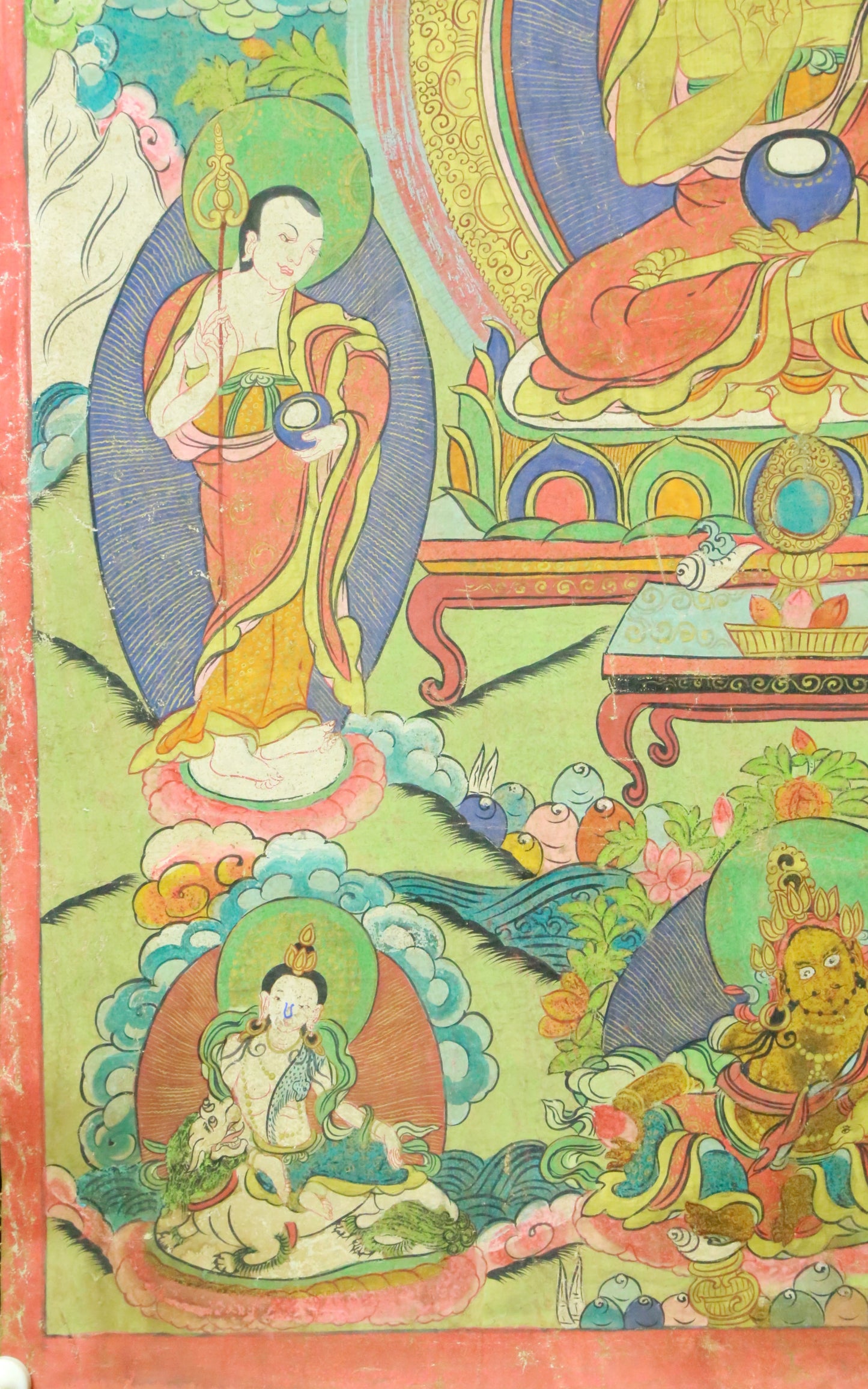 An Exquiste Painted Gold Gautama Buddha Thangka