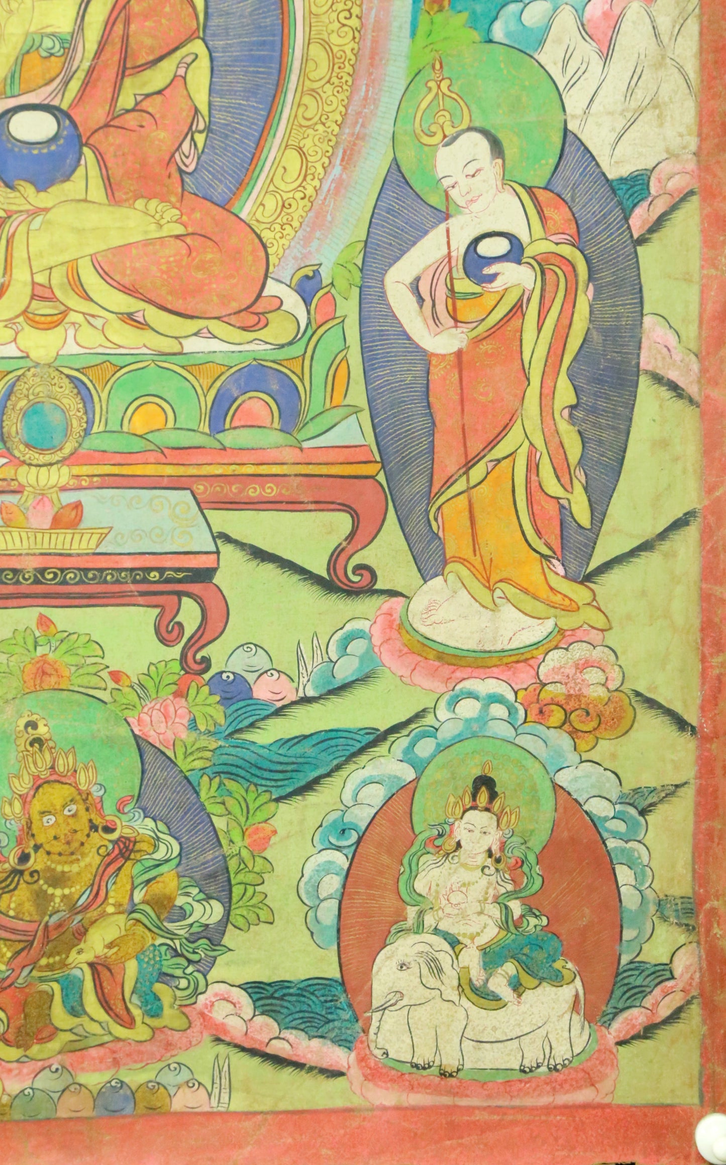 An Exquiste Painted Gold Gautama Buddha Thangka