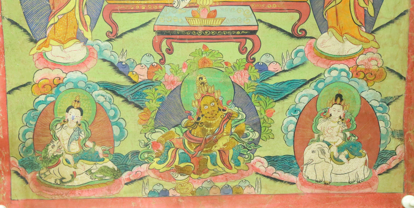 An Exquiste Painted Gold Gautama Buddha Thangka