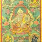 An Exquiste Painted Gold Vajra Thangka