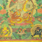 An Exquiste Painted Gold Vajra Thangka