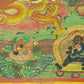 An Exquiste Painted Gold Vajra Thangka