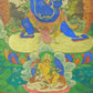 An Exquiste Painted Gold Vajra Thangka