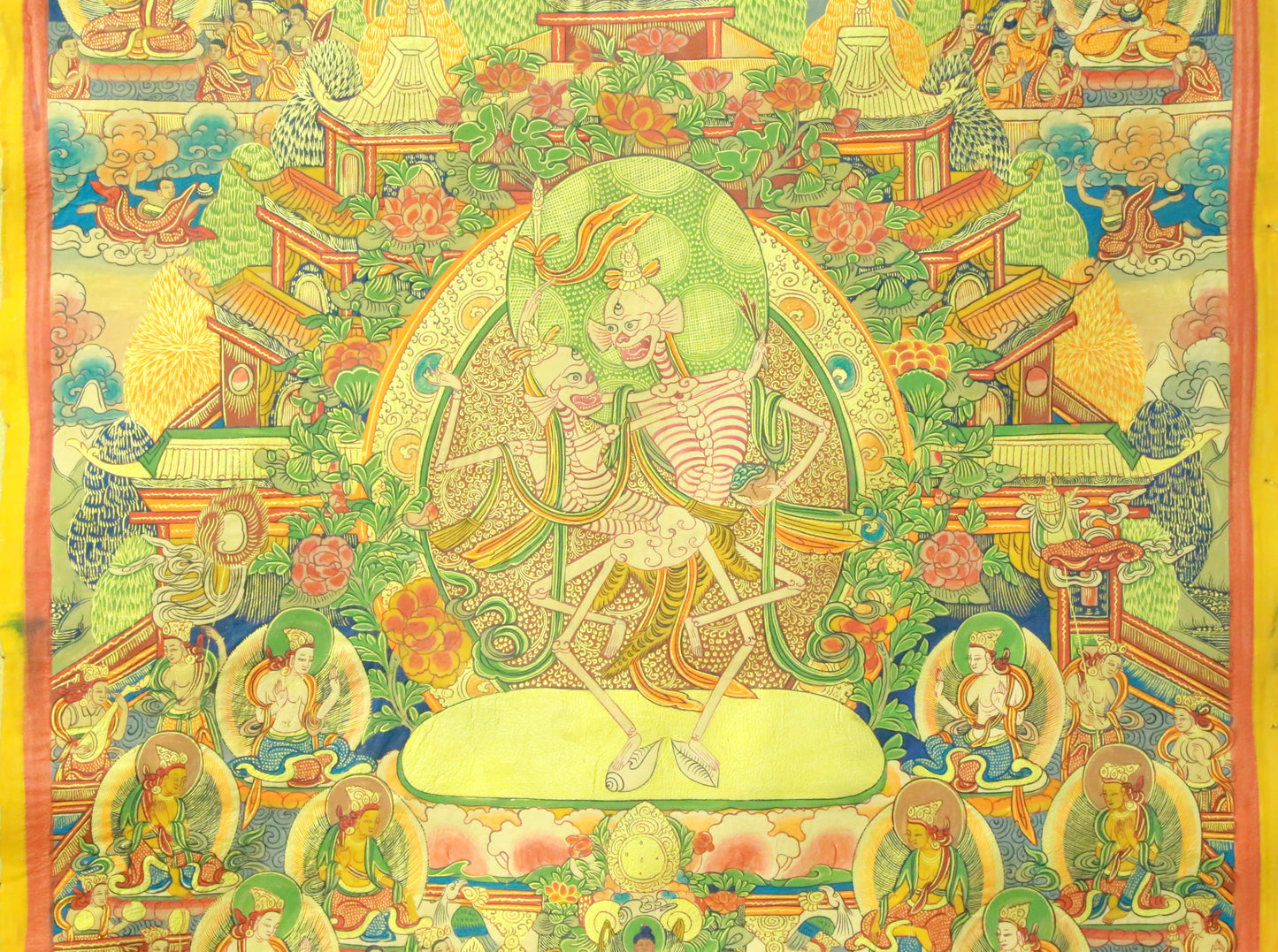 An Exquiste Painted Gold Siddhartha Thangka