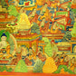 An Exquiste Painted Gold Siddhartha Thangka