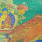 An Exquiste Painted Gold Vajra Thangka